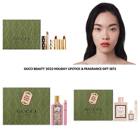 gucci gift set beauty|gucci lipstick gift set.